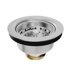 3 in. Rubber, Stainless Steel and Zinc Basket Strainer