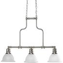 Progress Lighting Brushed Nickel 31-15/16 in. 100W 3-Light Medium E-26 Incandescent Chandelier 