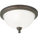 Progress Lighting Antique Bronze 60 W 2-Light Medium Flush Mount Close-to-Ceiling Fixture 