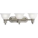 Progress Lighting Brushed Nickel 27-1/2 in. 100W 3-Light Vanity Fixture 