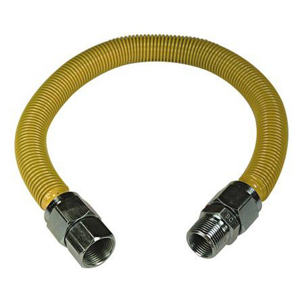BrassCraft Yellow 3/4 in. MIP Gas Appliance Connector in Yellow 