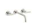 KOHLER Vibrant&reg; Polished Nickel Two Handle Widespread Bathroom Sink Faucet 