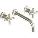 KOHLER Vibrant&reg; Brushed Nickel Two Handle Widespread Bathroom Sink Faucet 