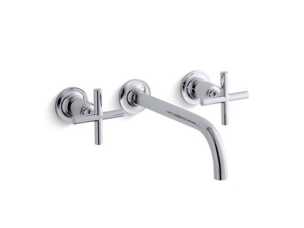 KOHLER Polished Chrome Two Handle Widespread Bathroom Sink Faucet 