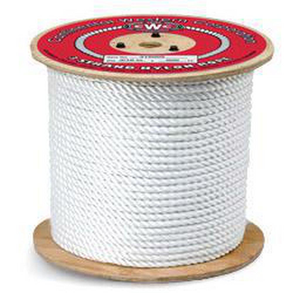 Continental Western Corporation White 1/4 in. Nylon Rope in White 