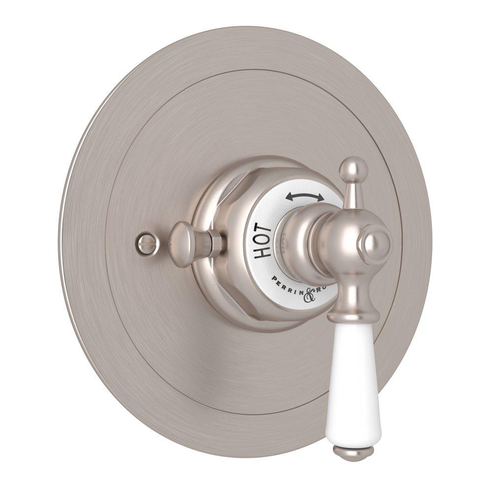 Perrin & Rowe&reg; Satin Nickel Single Handle Bathtub & Shower Faucet (Trim Only) 