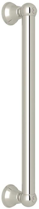 18 in. Brass Decorative Shower Grab Bar in Polished Nickel
