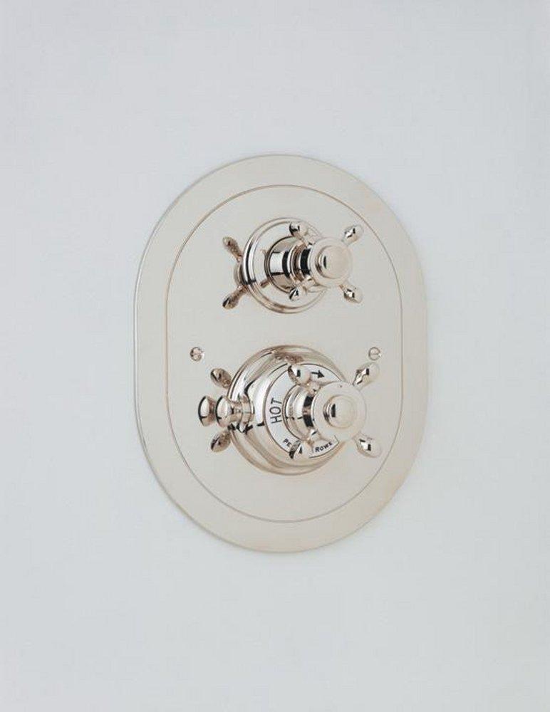 Perrin & Rowe Polished Nickel Brass Valve Trim for U.5555BO Concealed Thermostatic Valve 