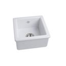Shaws&reg; White 15 x 15 in. Undermount Fireclay Bar Sink 