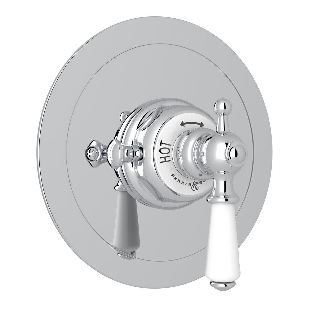 Perrin & Rowe&reg; Polished Chrome Single Handle Bathtub & Shower Faucet (Trim Only) 