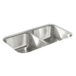 32 in. Undermount Stainless Steel Double Bowl Kitchen Sink in Luster Stainless Steel