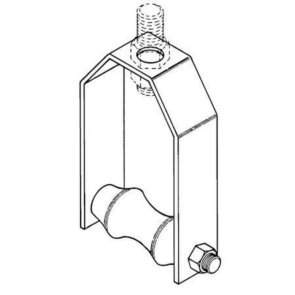 Eaton B-Line Series Zinc Electrogalvanized Adjustable Steel Pipe Yoke Roll 