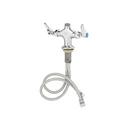 T&S Brass Chrome Plated Two Lever Handle Deck Mount Service Faucet 