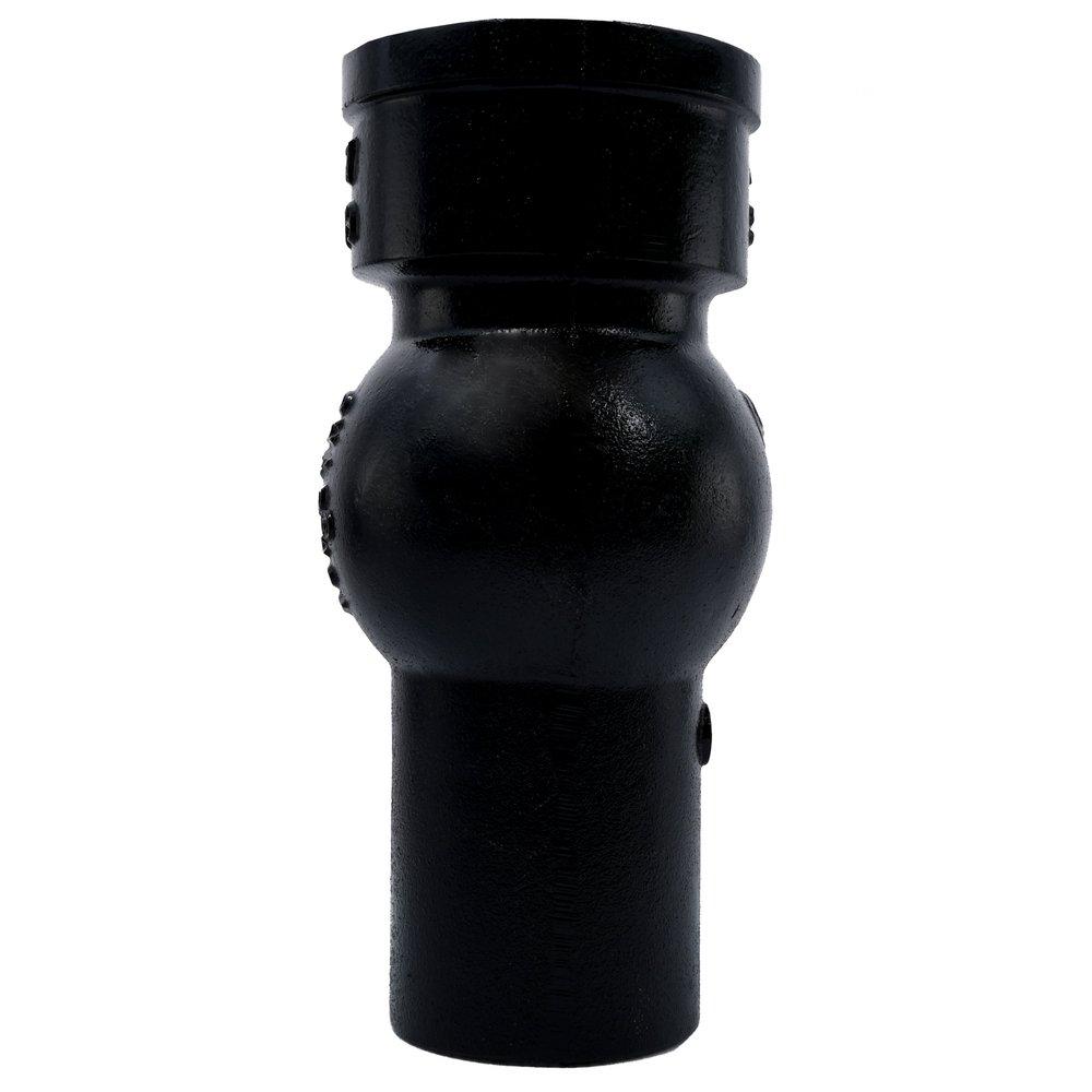 Black Spigot x Hub x FNPT Service Cast Iron Wash Test Tee with SC Plug 