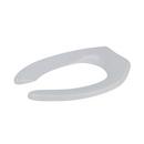 Zurn White Plastic Elongated Open Front Less Cover Toilet Seat 