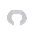 Zurn White Plastic Elongated Open Front Less Cover Toilet Seat 