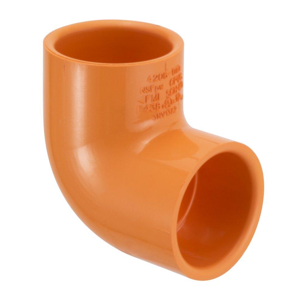 Spears&reg; Manufacturing Company Orange Socket Weld Painted CPVC 90 Degree Sprinkler Elbow 