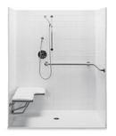 36-1/4 x 62 x 77-1/4 in. Alcove Shower Unit in White