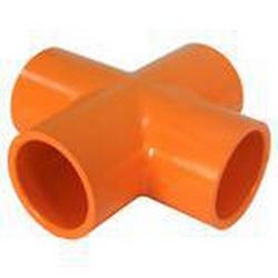 1 in. Socket Weld Schedule 40 and 80 CPVC Cross in Orange