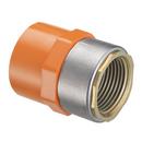 1 in. Socket Weld x FPT Orange CPVC Sprinkler Head Adapter with Gasket Sealed Brass Insert