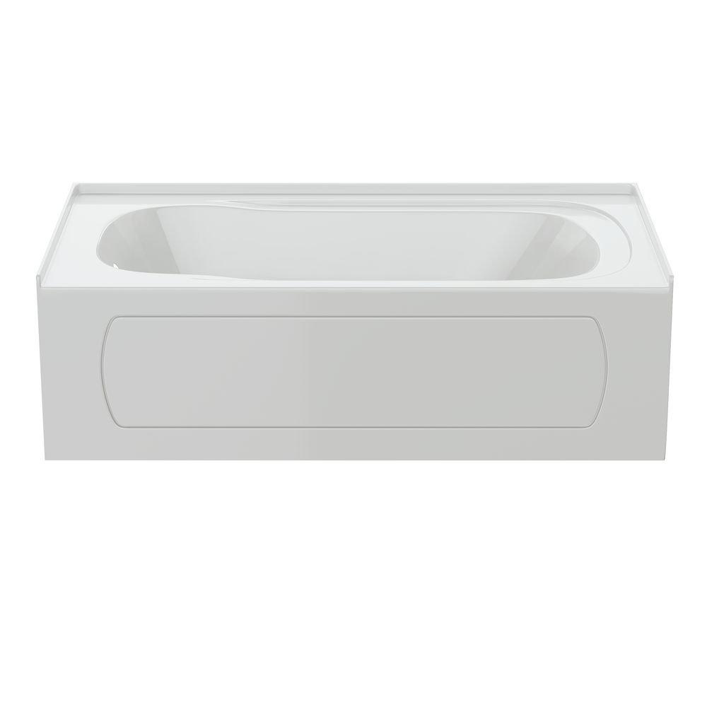 PROFLO&reg; White 66 x 36 in. Soaker Alcove Bathtub Left Drain 