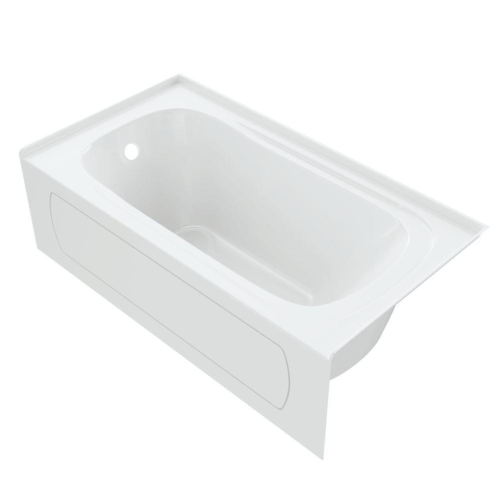 PROFLO&reg; White 66 x 36 in. Soaker Alcove Bathtub Left Drain 