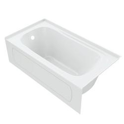 66 in. x 36 in. Soaker Alcove Bathtub with Left Drain in White