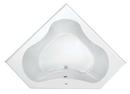 PROFLO® White 60 x 60 in. Soaker Corner Bathtub Center Drain with Integral Skirt 