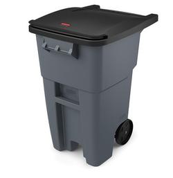 39-29/50 x 30-2/25 in. 50 gal Plastic Rollout Container in Grey