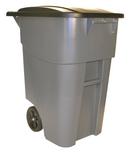 39-29/50 x 30-2/25 in. 50 gal Plastic Rollout Container in Grey