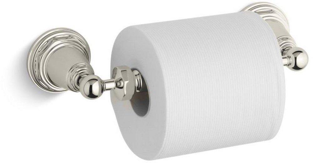 KOHLER Vibrant&reg; Polished Nickel Wall Mount Toilet Tissue Holder 