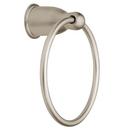 Round Closed Towel Ring in Satin Nickel