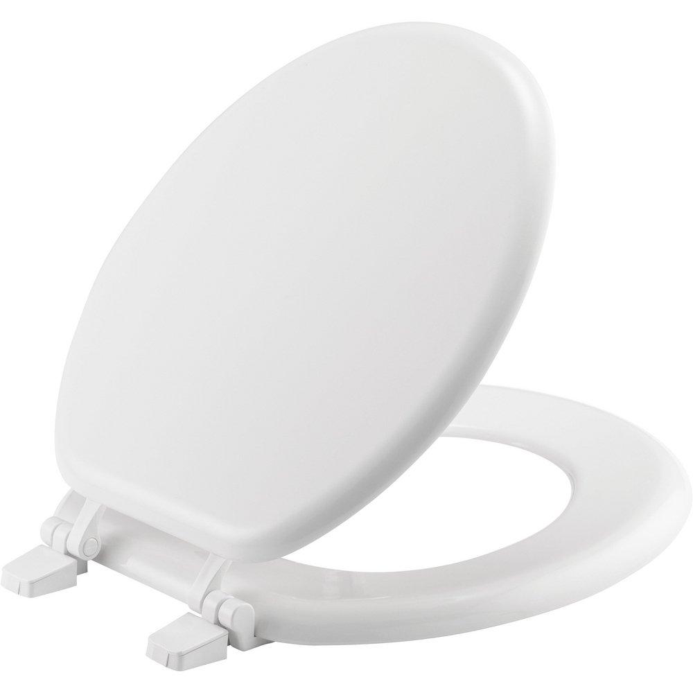 Bemis White Round Closed Front with Cover 