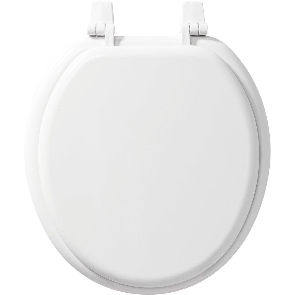 Bemis White Round Closed Front with Cover 