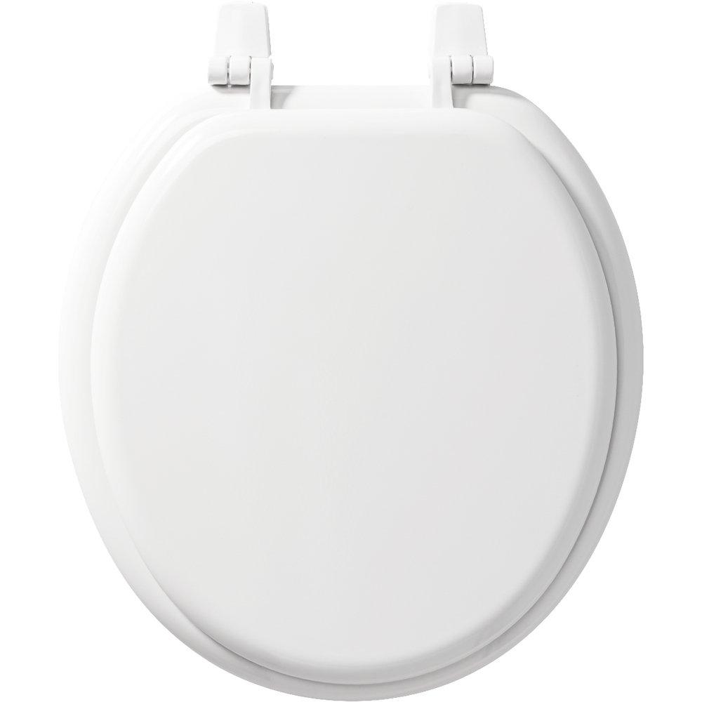 Bemis White Round Closed Front with Cover 
