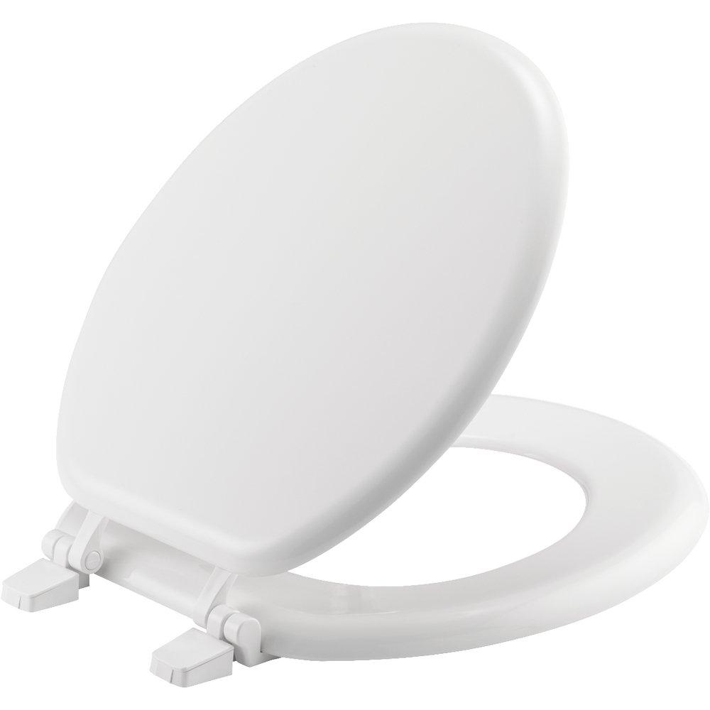 Bemis White Round Closed Front with Cover 