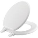 Round Closed Front Toilet Seat with Cover in White