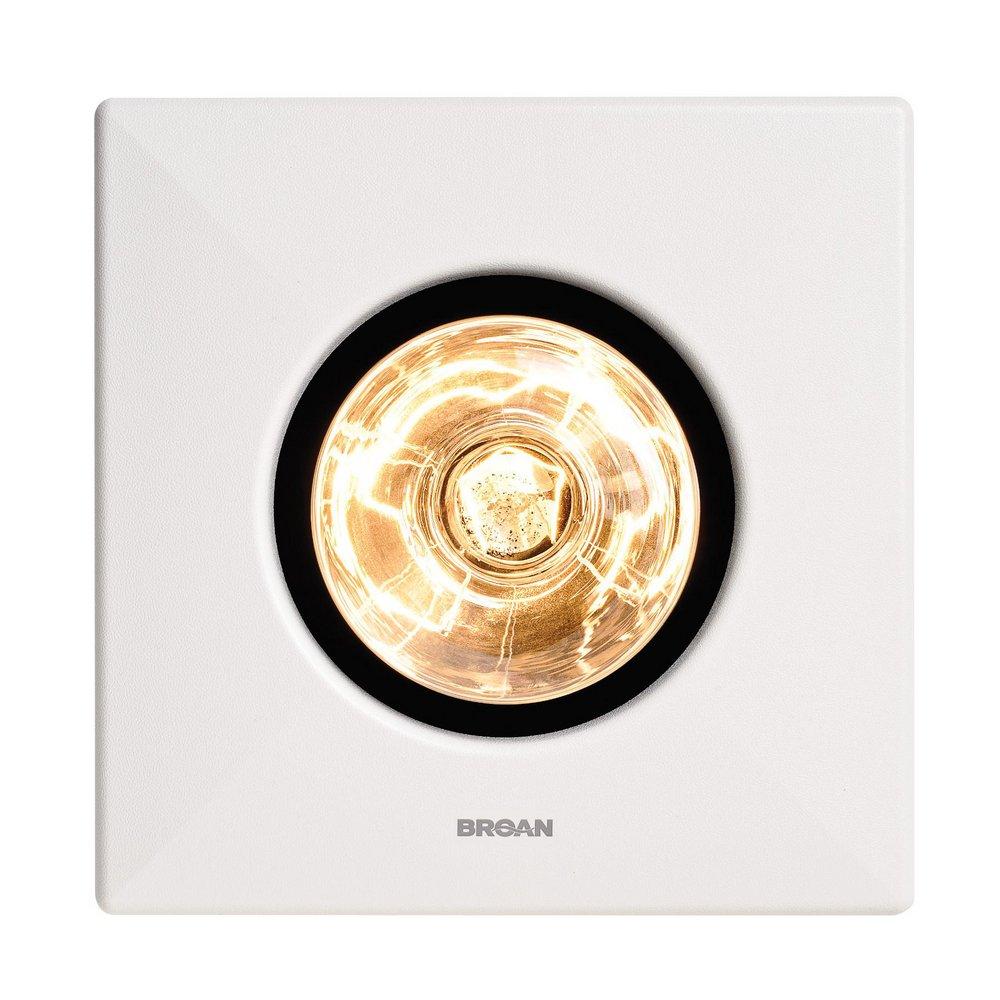 Broan White Infrared Bulb Electric Heater 