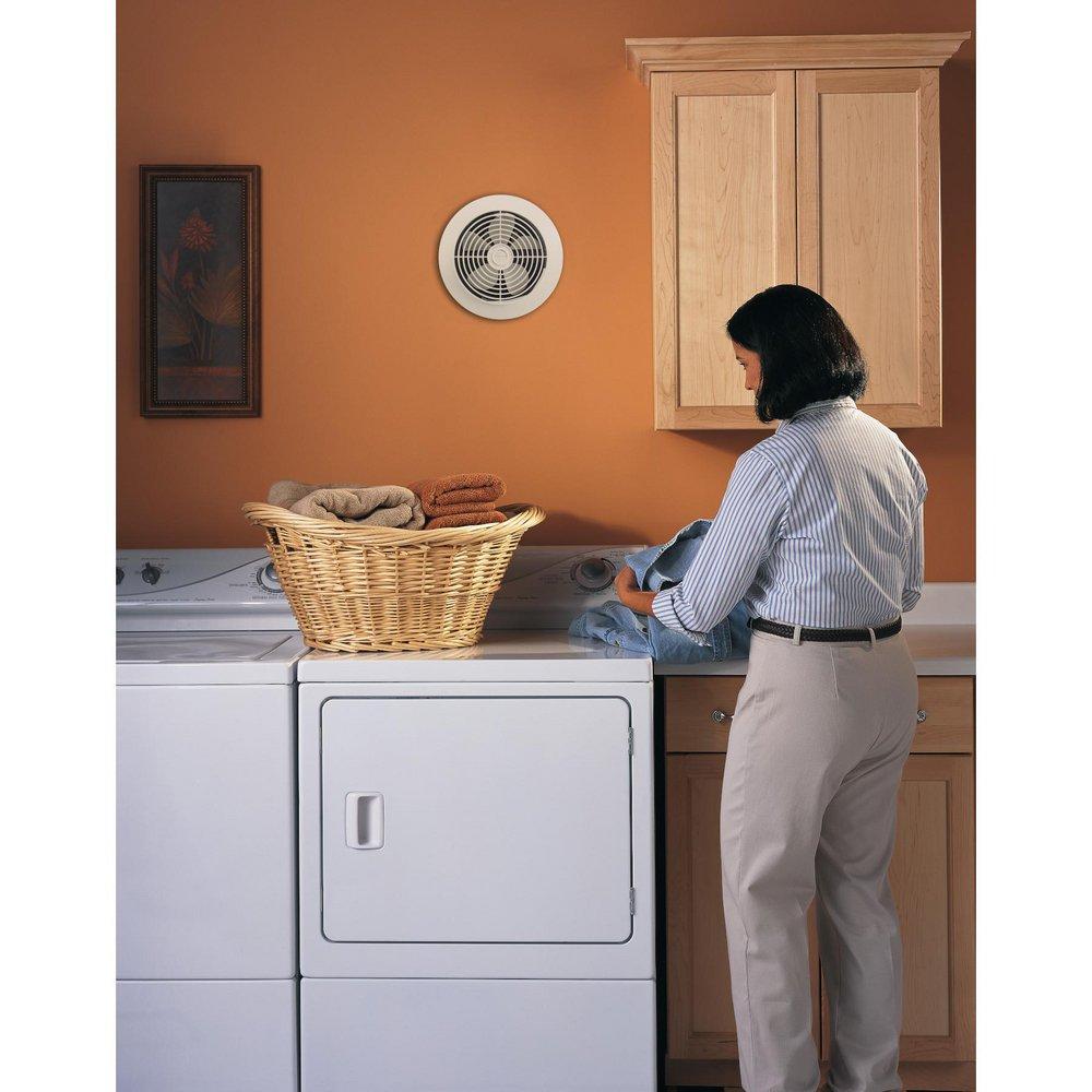 Broan White Bathroom Exhaust Fan in White 