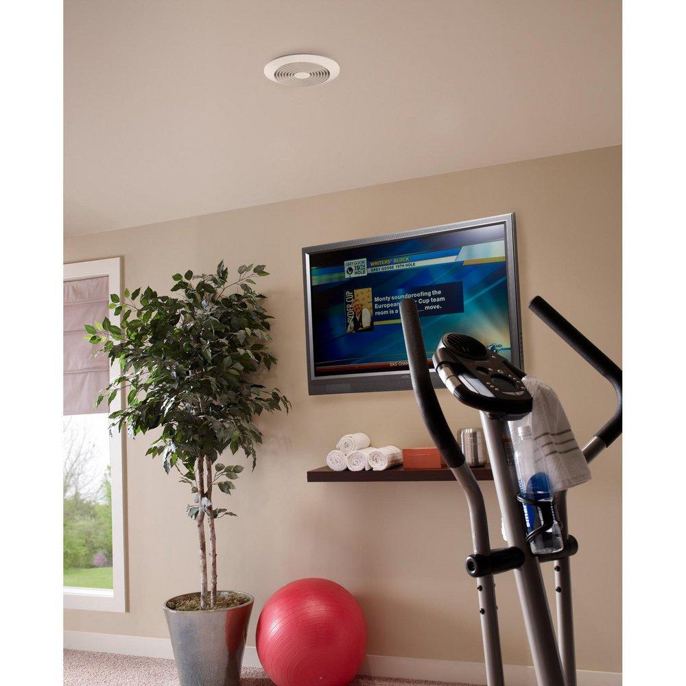 Broan White Bathroom Exhaust Fan in White 