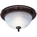 Exhaust Fan with Light, Rubbed Bronze Glass Globe 70 CFM