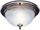 Exhaust Fan with Light, Satin Nickle Glass Globe 70 CFM
