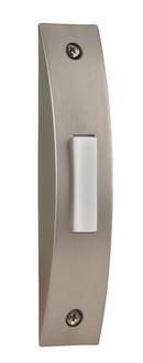 4-13/100 in. Surface Mount Contemporary Light Push-Button in Brushed Nickel