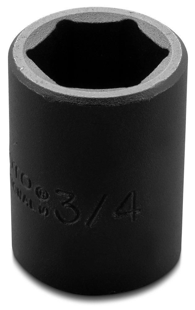 Stanley-Proto Black Oxide 1/2 in. Drive 6 Point Impact Socket 