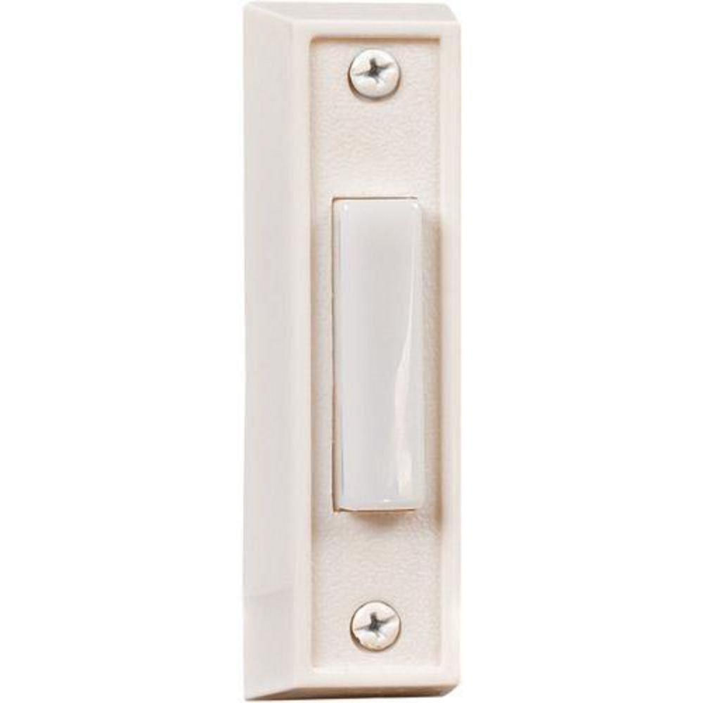 Craftmade White Surface Mount Rectangle Lighted Push Button 