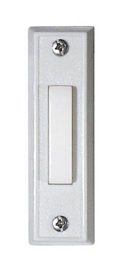 Surface Mount Rectangle Lighted Push Button in white