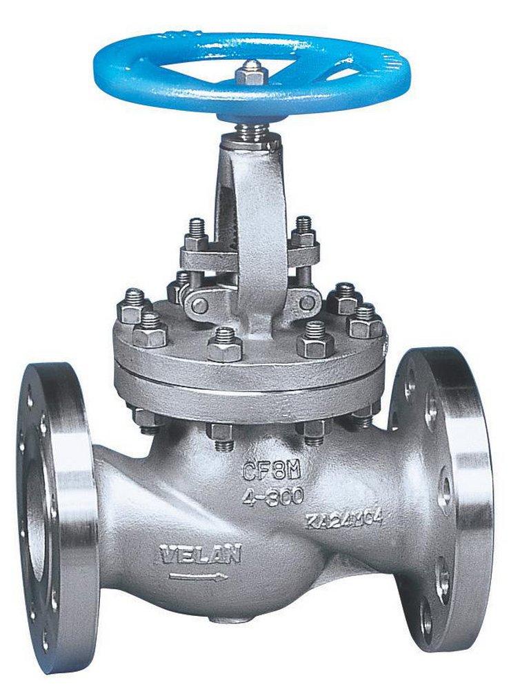 Velan Valve 300# RF FLG WCB T8 Globe Valve Carbon Steel Body, Trim 8, Bolted Bonnet F-1074C-02TY 
