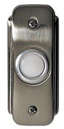 Stepped Rectangle Lighted Push Button in Pewter