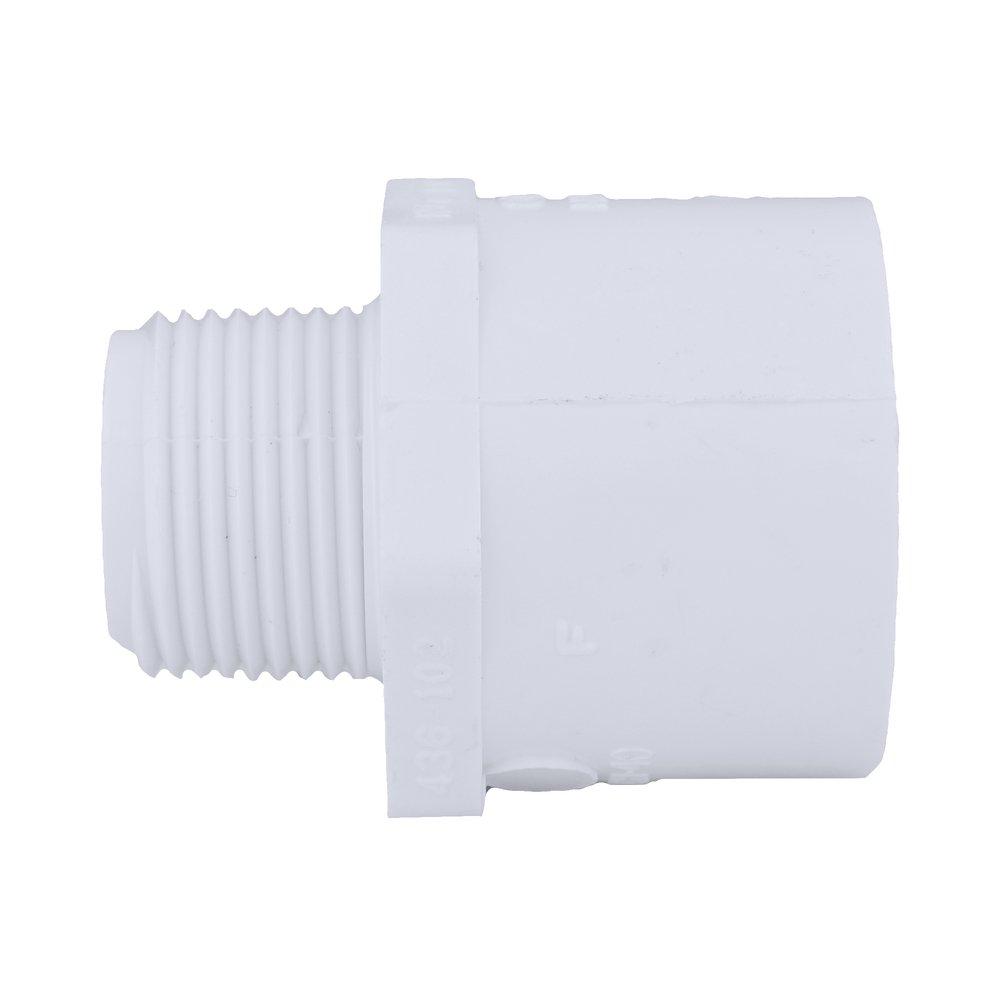 White PVC Schedule 40 Male Adapter 