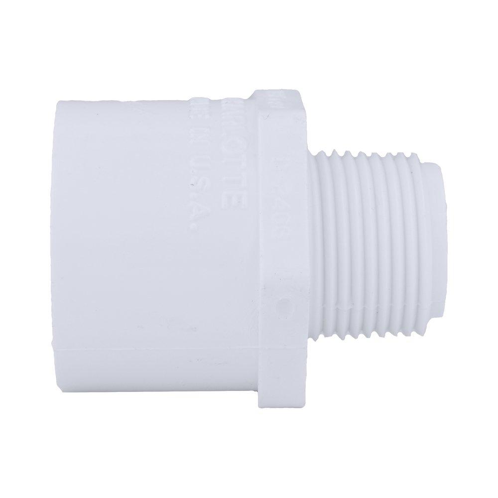 White PVC Schedule 40 Male Adapter 